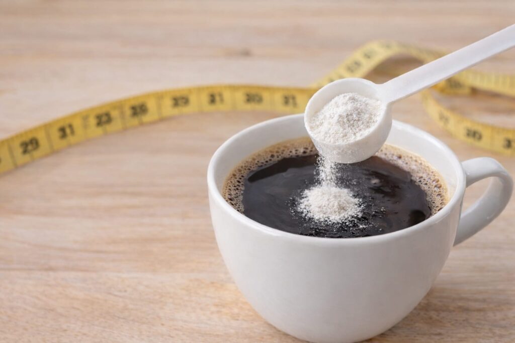 Java Burn coffee supplement powder added to coffee for fat burning and metabolism